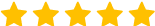 Five out of five star customer rating