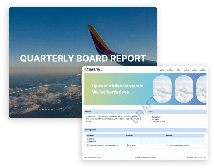 ClearPoint Strategy HTML Reports & Briefing Books