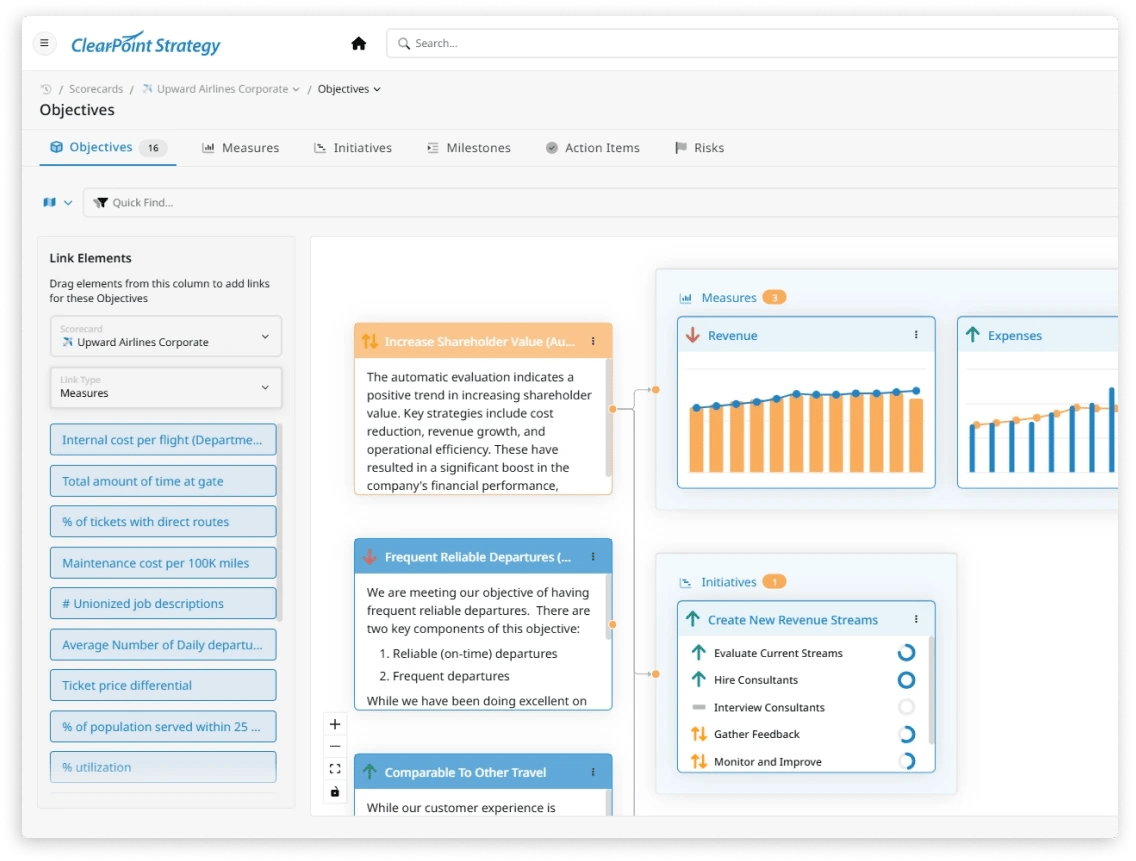 ClearPoint Strategy Explorer View