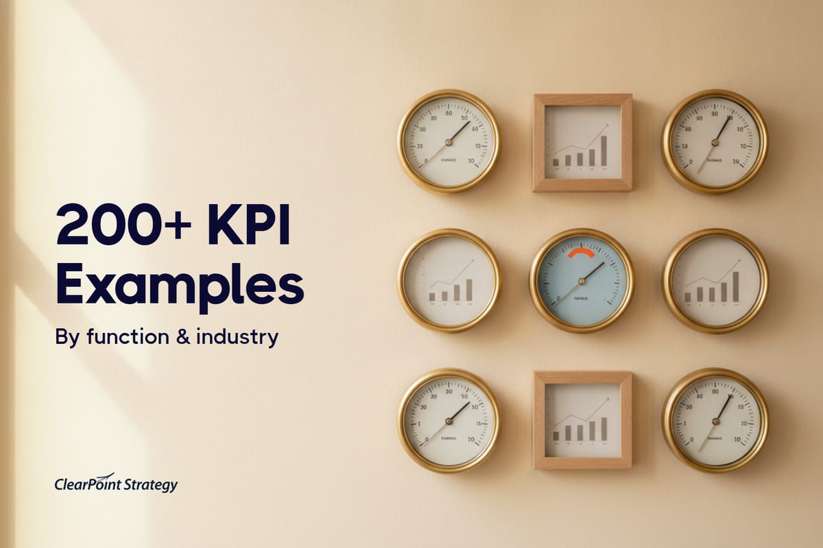 KPI Examples: 200+ Key Performance Indicators by Function & Industry (2026)
