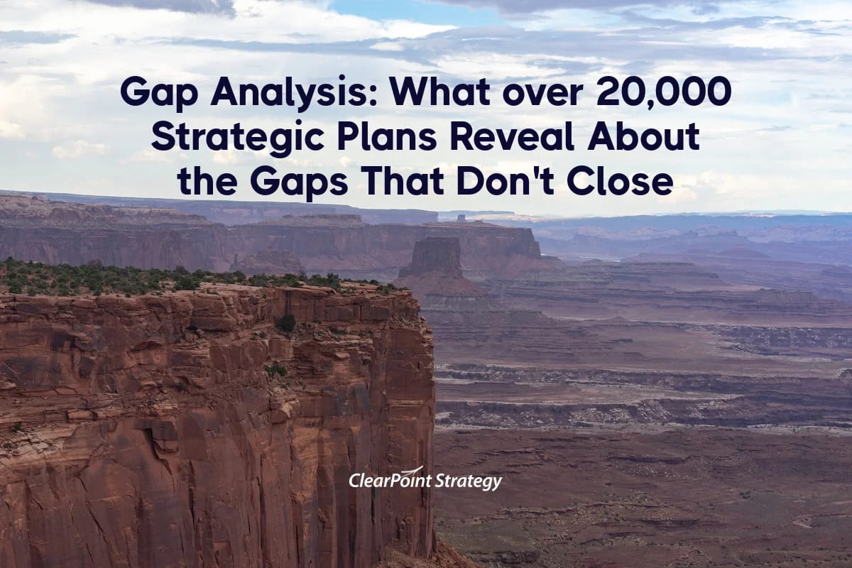 Gap Analysis: What over 20,000 Strategic Plans Reveal About the Gaps That Don't Close