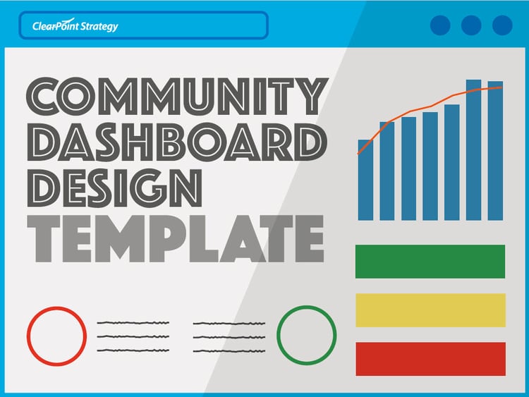 community dashboard design template with graph and status