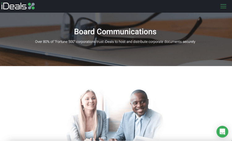 iDeals Virtual Data Room board reporting software