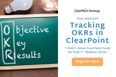 Tracking OKRs in ClearPoint